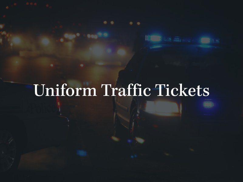 Uniform Traffic Tickets 